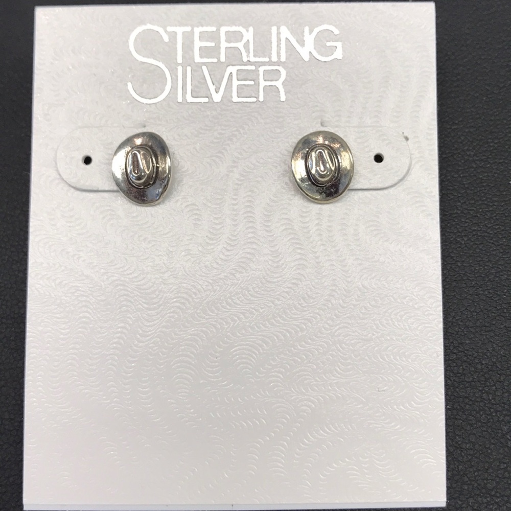 STERLING SILVER COWBOY/COWGIRL HAT EARRINGS NIB